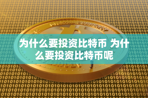 为什么要投资比特币 为什么要投资比特币呢