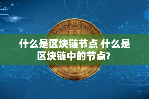 什么是区块链节点 什么是区块链中的节点? 